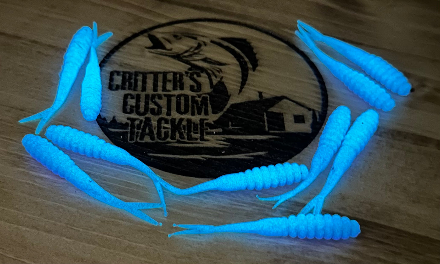 2.5” Split Tail Crappie Toxic Purple