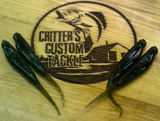 4” Pintail Minnow Green Pumpkin