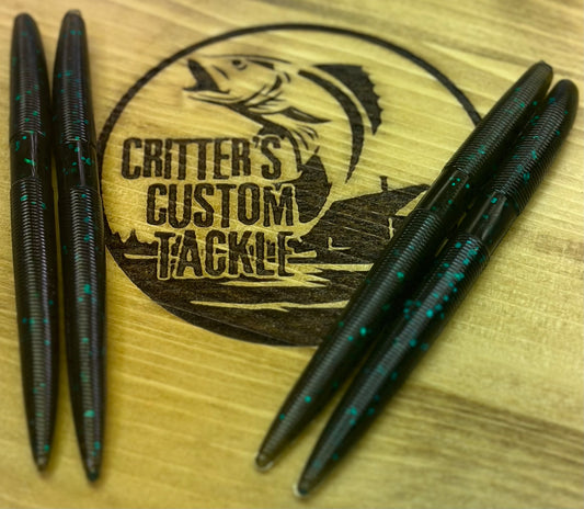 5” Stick Green Pumpkin