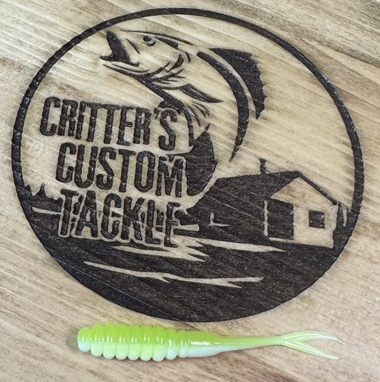 2.5” Split Tail Crappie chartreuse white