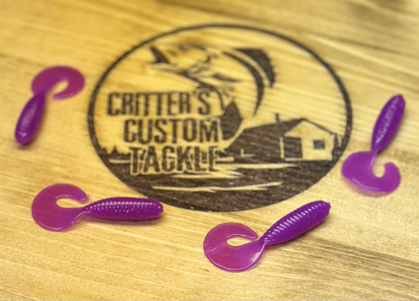 2.5” Curly  Toxic purple