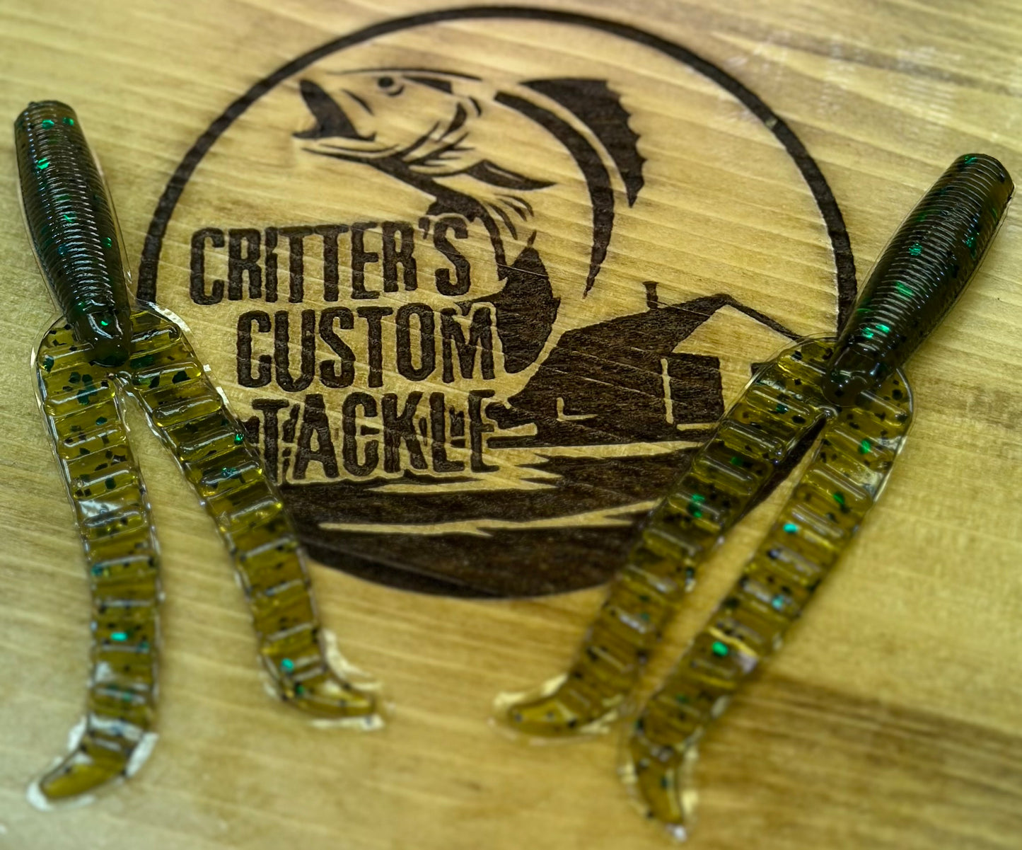 4” Ripple Grub Green Pumpkin