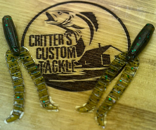 4” Ripple Grub Green Pumpkin