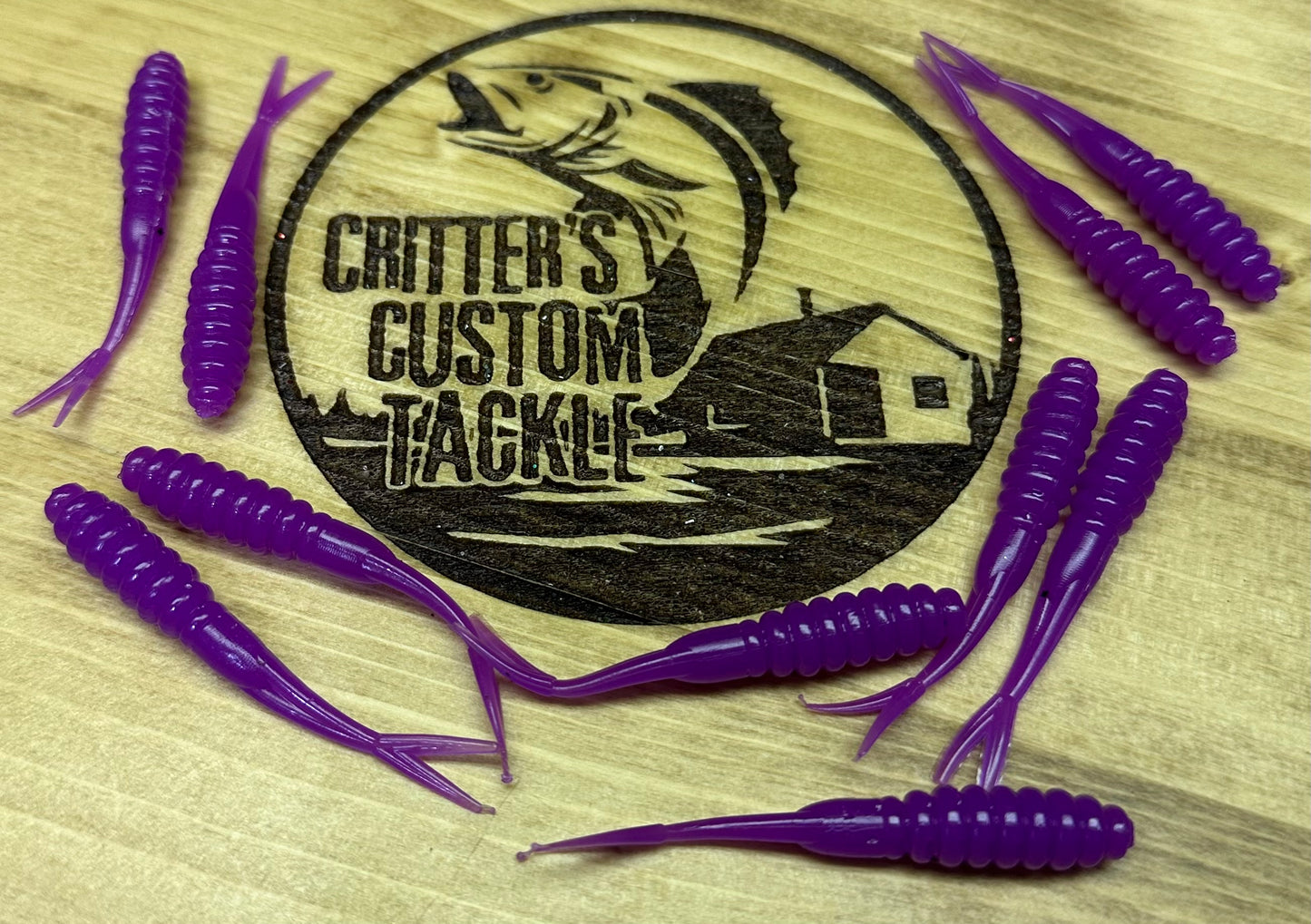2.5” Split Tail Crappie Toxic Purple