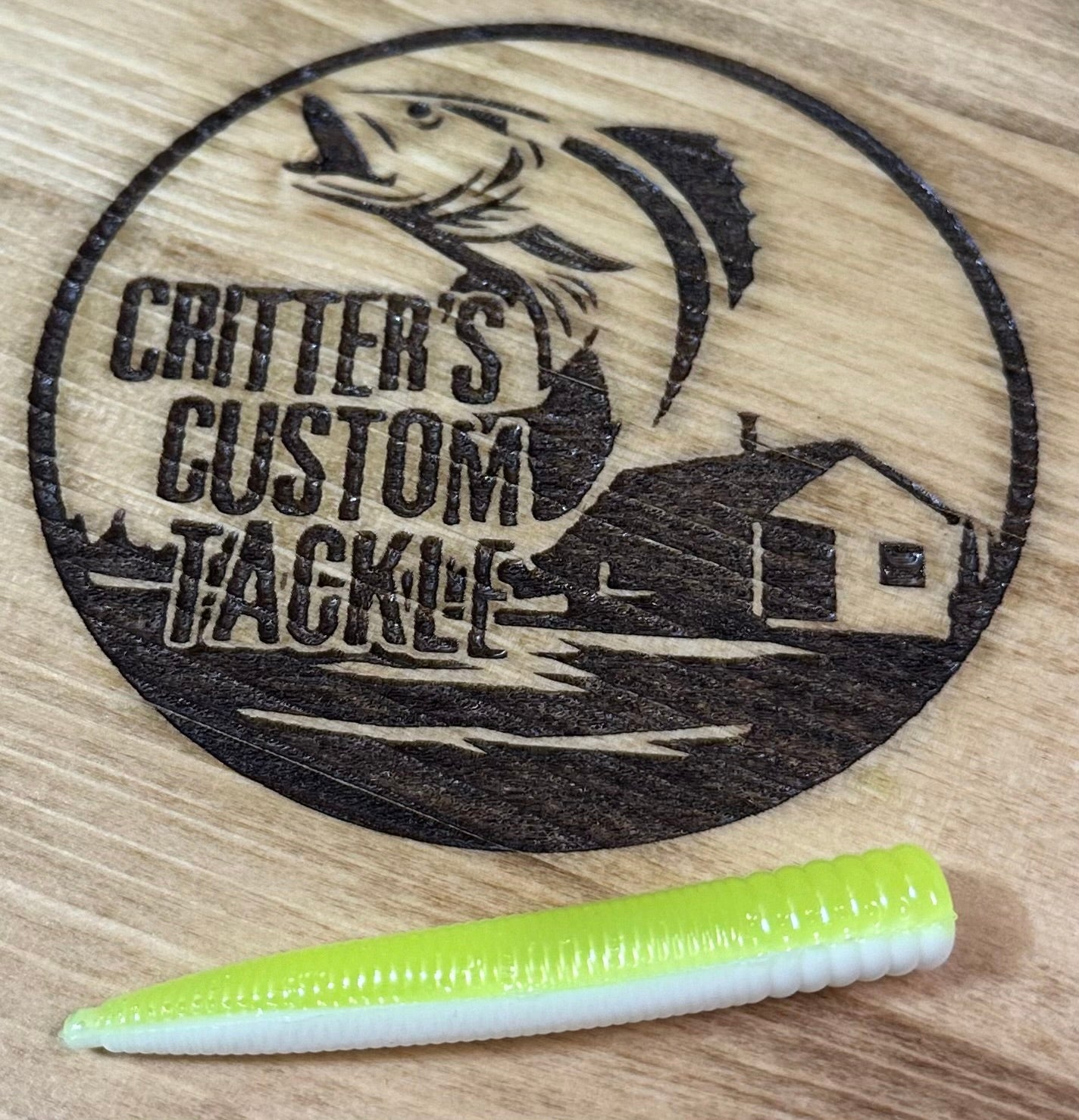 3” Mini Stick chartreuse white
