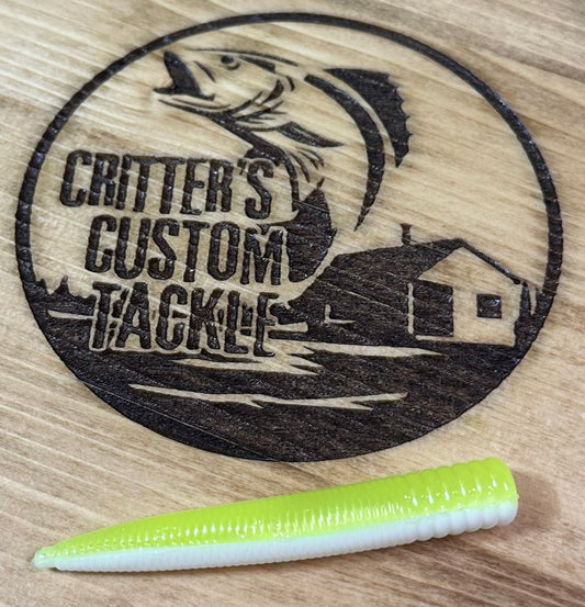 3” Mini Stick chartreuse white